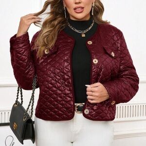 Quilted Burgundy Jacket